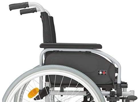 Larghezza del Sedile della Sedia a rotelle 49 cm Pneumatici antiforatura Braccioli Duo Sedia a rotelle Pieghevole Sedia a rotelle da Viaggio