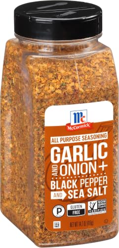 Image of McCormick Garlic and Onion, Black Pepper and Sea Salt All Purpose Seasoning, 14.7 oz (Pack of 12)