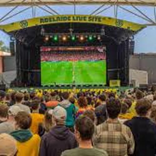 Man arrested after letting off flare at World Cup live site in Adelaide