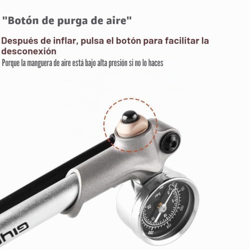 Bomba de choque de alta presión GIYO para horquilla y suspensión de bicicleta con max 300 PSI 5
