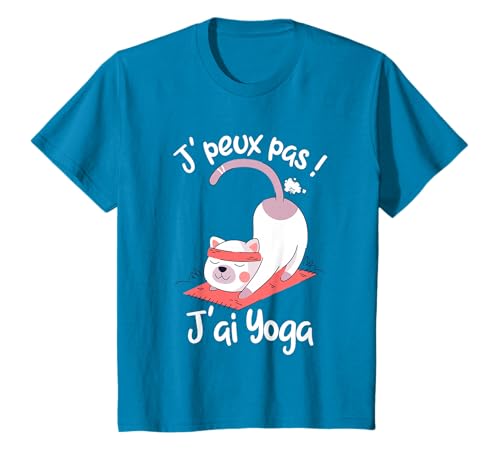 Je peux pas j'ai yoga. Chat drôle. Méditation humoristique. T-Shirt