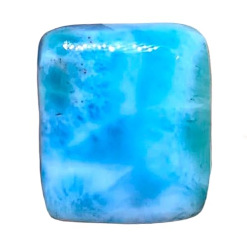 Larimar naturel cabochon rectangulaire 20x17mm | Pierre gemme lâche pour création de bijoux DIY