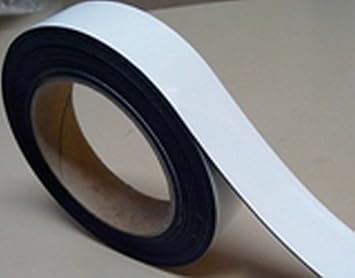 Dry Erase White Magnetic Strip Roll 2" x 25 Write on/Wipe Off Magnet Warehouse Shelf Label