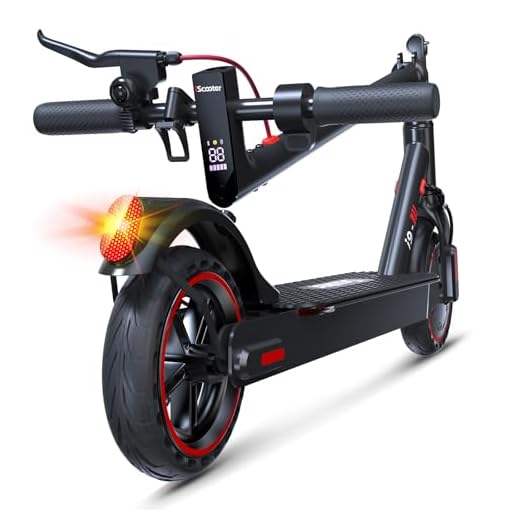 iScooter Electric Scooter 2025, 18Miles Max Range, 19 Mph Top Speed, Foldable Scooter Electric with 8.5‘’ Solid Tire, Smart APP, Double Braking Systems for Adults, Teenage - i9
