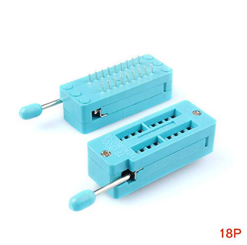 Reland Sun 5Pcs Integrated Socket Universal 14/16/18/24/28/40 pin IC Test Universal ZIF Socket (18 locking seat)