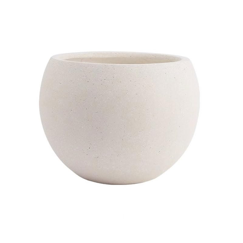 Pot de fleur beige en argile de magnésium grand calibre pour plante