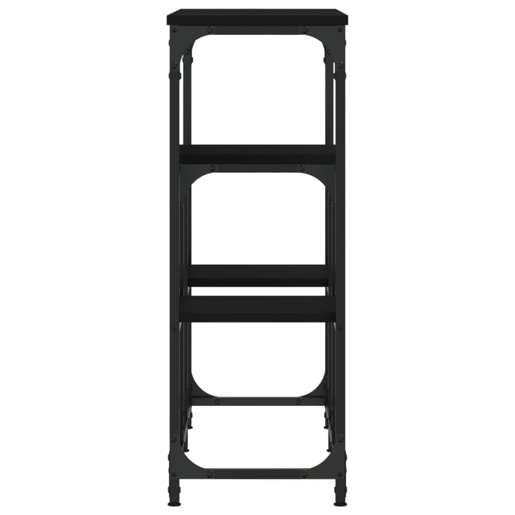 Rantry Holzwerkstoff Konsole Schwarz - Stauraum für Wohnzimmer, Standsicherheit mit Wandhalterung - 89,5 x 28 x 76 cm Model833383