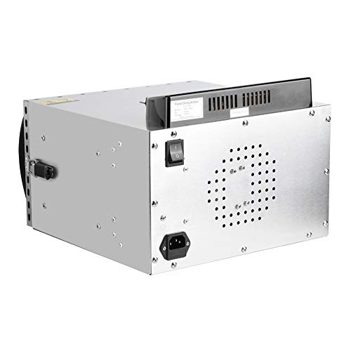 Edelstahl Dörrautomat, Lebensmittel Dehydrator mit 6 Dörrtabletts, 30x22x18cm (EU-Stecker)(EU) – Bild 3