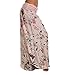 Maiyifu-GJ Women's Floral Print Harem Yoga Pants Comfy Wide Leg Hippie Palazzo Trousers Summer Casual Soft Boho Lounge Pant (Pink,4X-Large)