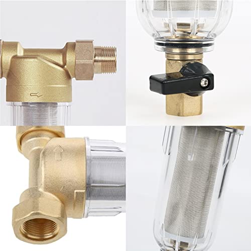 Wasserfilter Wiederverwendbare, 1 Zoll Wasser Vorfilter Sedimentfilter, Spin Down Sediment Wasserfilter, Ausspülbarer Feinfilter für Brunnenwasserschlauch-Sedimentfilter (mit 3/4' Adapter)