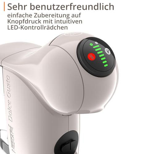 NESCAFÉ DOLCE GUSTO Genio S Kaffeekapselmaschine, abnehmbarer Wassertank 0,8 Liter, heiße und kalte Getränke, 1500 Watt, 15 bar Pumpendruck, Eco-Modus, besonders kompakt, Taupe, KP243AF0 4