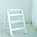 Produktbild GAO XING SHOP Tritthocker Klappbarer Leiterhocker,Multifunktions-Klappleiterstuhl Klappstuhl Multifunktions-Trittleiter Zusammenklappen Home Library Küche Büro Schritte (Farbe : White)