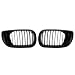 uxcell Matte Black Front Hood Kidney Grille Grill Fit for 02-05 BMW E46 4D Sedan 318i 320i 323i 328i