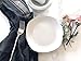 Dessert Plates White - Small (7 inch) Appetizer or Salad Plate - Square Dishware - Kitchen Dinnerware Dishes Set For 10 - Microwave Safe Dish Sets - Reusable Porcelain Dinner Ware - Wedding Cake Plate
