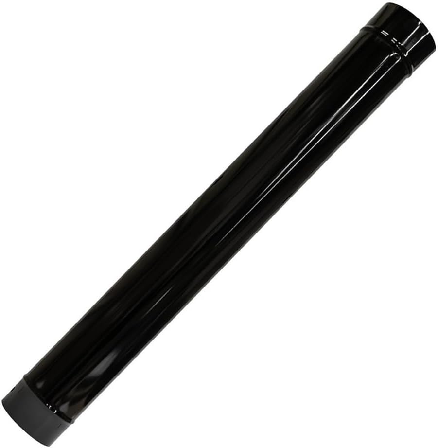 Kolor Emailliert Rauchrohr Ofenknie Ofenrohr Bogen Abgasrohre Kaminofenrohr 110-150mm Pelletrohr Pellet Heizung (Rohr 1000 mm, Ø 120 mm)