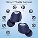 Wireless Earbuds for Samsung S26 S25 S24 Ultra S23 Plus, 5.2 Bluetooth Ear Buds Noise Isolating with Mic Touch HiFi Stereo Wireless Headphones for iPhone 17 Air 16 15 Pro Max 14/Pixel 10 9 Fold, Blue