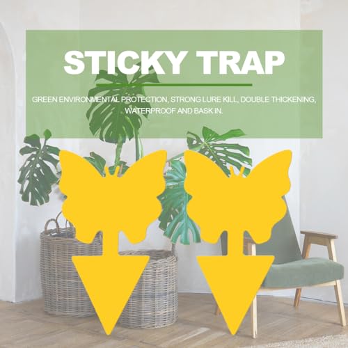 VBKITW Gelbsticker Trauermücken bekämpfen 20x - Gelbtafeln Trauermücken gegen kleine fliegen in Blumenerde, Trauermückenfrei mittel gegen Trauermücken, Alternative zu Nematoden gegen Trauermücken - Afbeelding 3