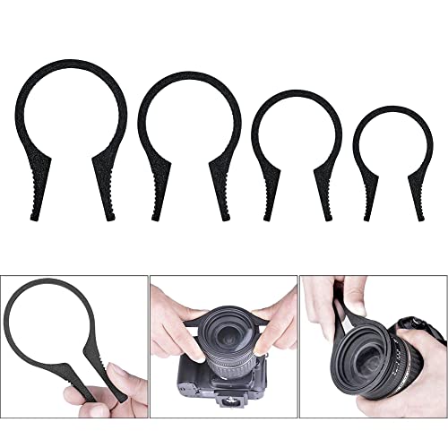 Filterschlüssel,Kameraobjektiv-Filterschlüssel,Filter Wrench Kameraobjektive,Filterentfernungsset,Fotoeffektfilter Entfernungsschlüssel Schraubenschlüssel Werkzeug,37-46mm,48-58mm,62-77mm,82-95mm,4Stk