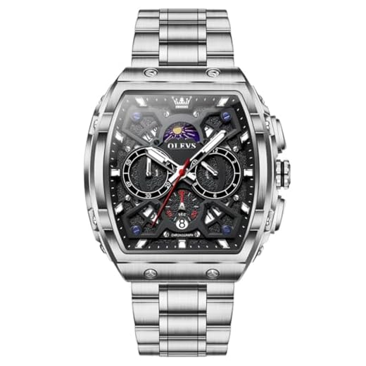OLEVS Men's Luxury Moon Phase Watch