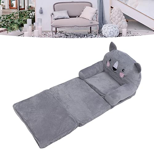 Cadeira Infantil Cinza Estilo Desenho Animado Dobrável Com Alça Larga Encosto Estável Respirável sof
