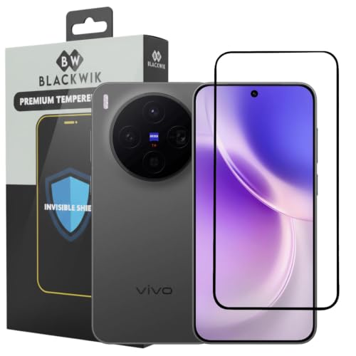 Image of Blackwik Tempered Glass Screen Protector for Vivo X300 with Edge-To-Edge Protector Coverage | Easy Installation Kit (Black)