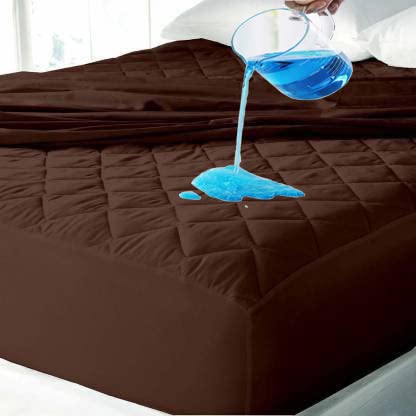 EVERDECOR Sapphire Quilted 120GSM Waterproof Fitted Queen Bed Size Ultra Soft & Hypoallergenic Mattress Protector with Elastic Strap 60x78,Brown (B09TGSF8CM) Amazon Price History, Amazon Price Tracker