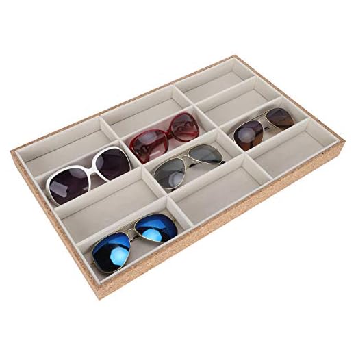 Suporte para óculos de sol, vitrine prática para óculos, joias para guardar chaves, relógios com visor