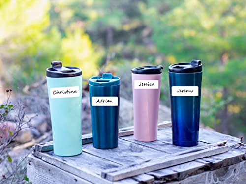 Removable Label Stickers For Bottles -120Pcs 0.9 X 2.5 Inch Waterproof Labels For Food Containers Blank Write On Name/Address Labels Self-Laminating Nametags For Jars File Folders #TOP1