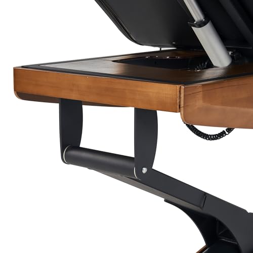 Master Massage Atlas Liftback Luxury One Motor Height Adjustable Spa Bed Salon Bed Beauty Table- Oak Frame with Black Cover - Image 6