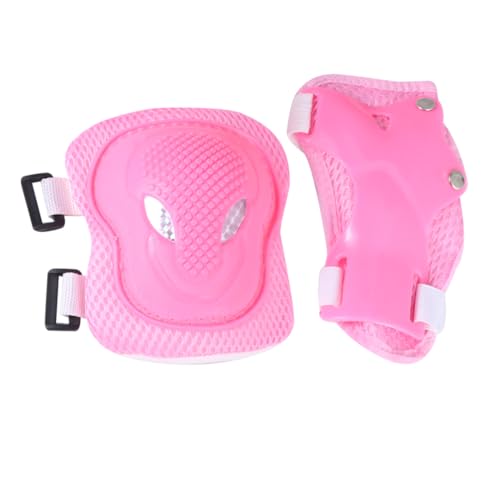 Gogogmee Roller Skate Protective Gear Kit 6pc Adult Set Knee Elbow Pads Thick PVC for Protection for Skating Cycling Ice Skating