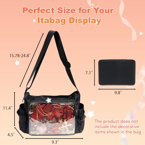 Ita Bag Crossbody, Ita Messenger Bag,Pin Purse,Shoulder Bag,Y2K Pin Display Bag with Insert, Nylon4