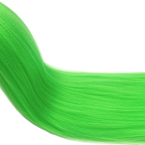 Upruyo Green Braiding Hair Pre Stretched Colored Hair Extensions For Braiding Box Braids Long Knotless Prestretched Braiding Hair 26 Inch (6 Packs-Green) #TOP4