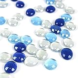 TRANSLUZENTE GLASSTEINE - Diese klaren Dekosteine scheinen in der Sonne. Diese attraktiven flachen Murmeln werden eine schöne Ergänzung zu Blumenarrangements, Kunsthandwerk, Vasen, Kerzen und vielem mehr sein.