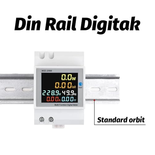 Compteur de puissance numérique Rail Din AC 110V-380V 100A multifonction - 4