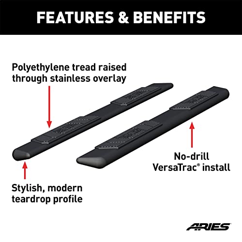 Aries estribos running boards para Ford F-150 negro miniatura 5