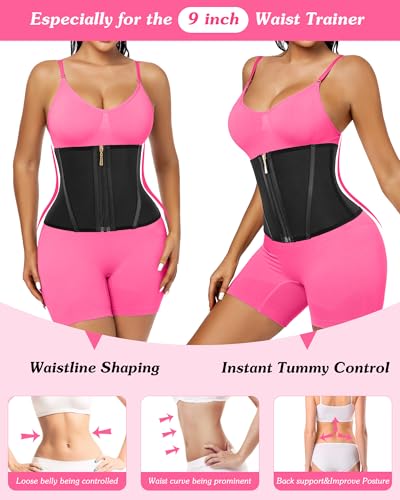 Image of Women Waist Trainer Cincher 3 Straps Tummy Control Body Shaper