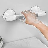 Duschgriff Saugnapf, Badewannengriff Haltegriff Dusche für Senioren, Wandstützgriff Rutschfest Handgriff, WC Griff Aufstehhilfe Klappbare Bathtub Rails für ältere Menschen, Senioren,Verletzungen