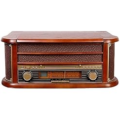 AMZOPDGS Tourne-Disque rétro, Music Box Nostalgic Classic Wood Bluetooth Turntable Bluetooth LP European Record Player… - Les Beatles, Paul McCartney, John Lennon, RIngo Starr, George Harrison AMZOPDGS Tourne-Disque rétro, Music Box Nostalgic Classic Wood Bluetooth Turntable Bluetooth LP European Record Player… – Image 2