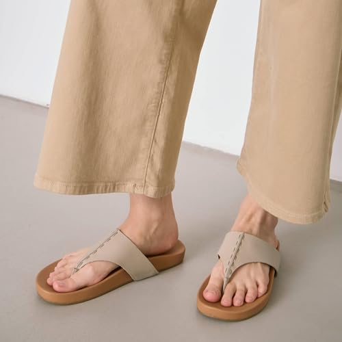 Image of The Sak Everly Slide Sandal - Women's Flat Fashion Slides with Soft Cushion Sole - Beach Slip On Sandals For Everyday
