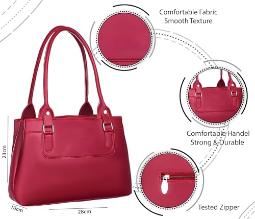 Image of Large Capacity Tote Bags For Womens Big Purses And Handbags Ladies Big Shoulder Bag (Marooon)