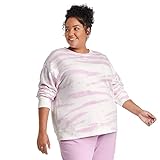 Ava & Viv Women's Plus Size Fleece Lounge Sweatshirt - (Pink, 2X)