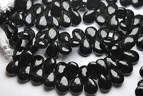 Onyx noir briolettes 10x14mm pour créer vos boucles d'oreilles de soirée