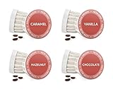 Fabula Organic Coffee Pods Flavored Sampler Pack- Low Acid - Single Origin - Mold Free - Non-GMO - Fair Trade - Only Compatible with Keurig K Cup 1.0 & 2.0 Brewers - 24 Count