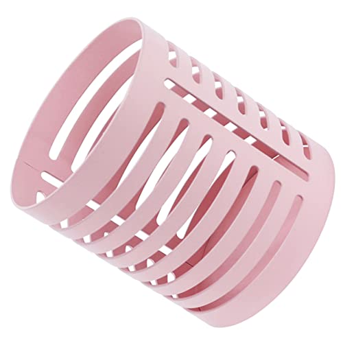 SHINEOFI Cubo de pluma ratón bolsa de cosméticos transparente hacer vestidor cuchillería cajas almacenaje caja almacenaje soporte para pinceles de maquillaje contenedor de lápiz Metal rosa