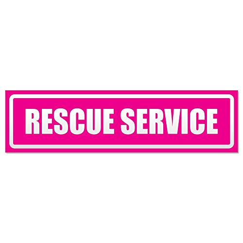 Kiwistar Rescue Service invertido Nota Pegatinas laminadas Resistente a la Intemperie