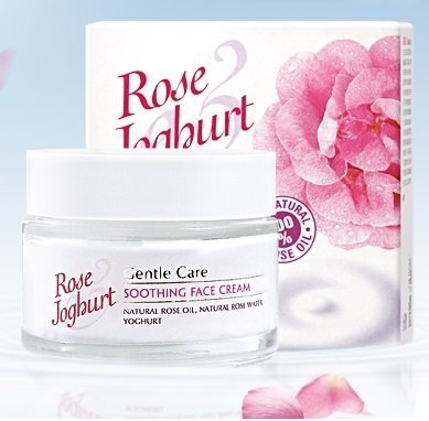 Natural Rose Yoghurt Soothing Face Cream 1.7 Oz/ 50 ml Soothes, Hydrates and Softens the Facial Skin, Prevents Premature