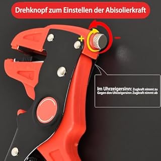 argtnayk Pince à DéNuder Automatique, Pince à Denuder Electricien,Pince Multifonctions, Set 2 en 1 avec Stylo Test LED, DéNudeur CâBle éLectrique 0,2-5,5mm², Anti-Choc pour éLectricien Bricolage