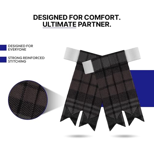 Image of Scottish Tartan Kilt Flashes with Elastic Adjusters