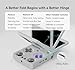 Anbernic RG34XXSP Retro Gaming Console – Flip Design, 3.4'' IPS Screen 720×480, 64G TF Card with 5000+ Games, Portable Handheld, 3300mAh Battery, WiFi HDMI Bluetooth (Gray 64G)
