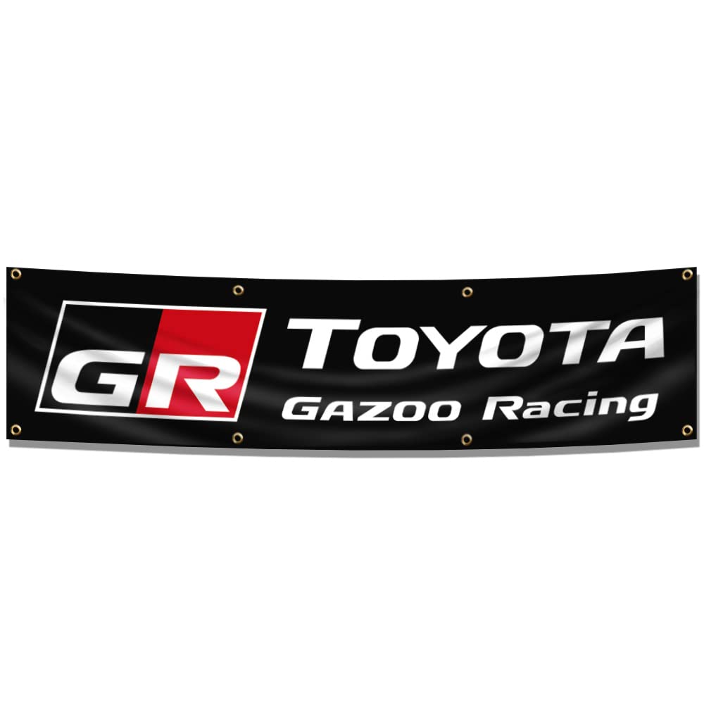 Kasflag Racing Flag Banner (2x8 ft,Vivid Color, Durable 150D Polyester) for Outdoor Room Man Cave Garage Shop